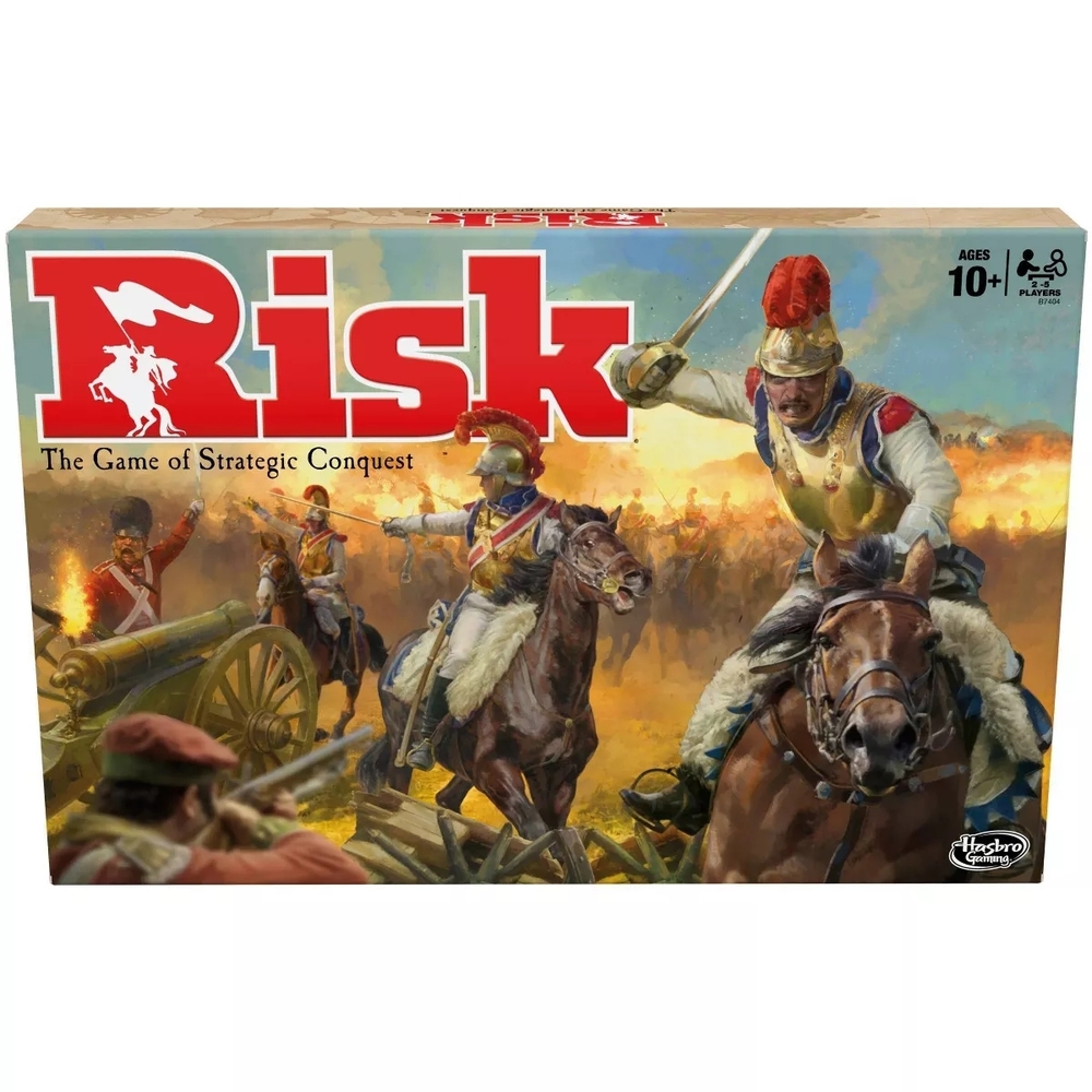 Hasbro Risk Game with Red and Blue Artwork